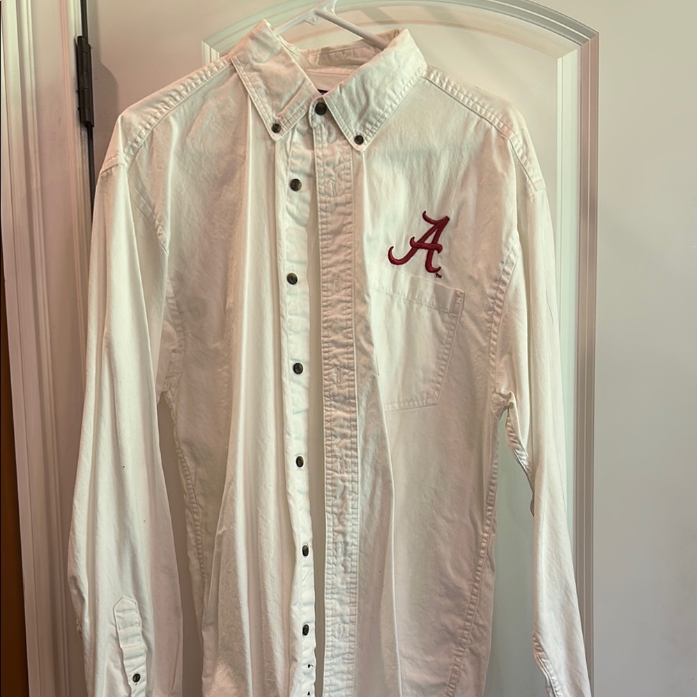 Pressbox White and Red Casual Button Down Shirt